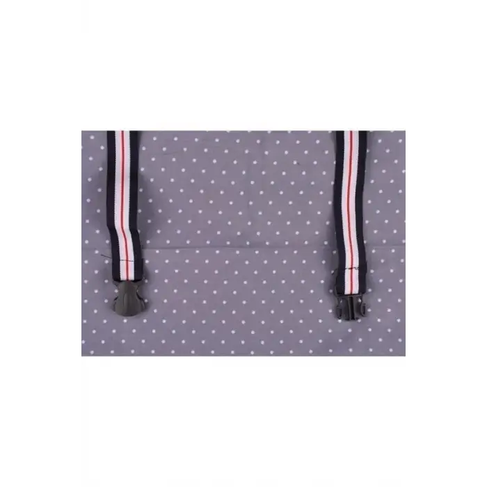 Kullanışlı Bebek Emzirme Önlüğü Gri Puantiyeli