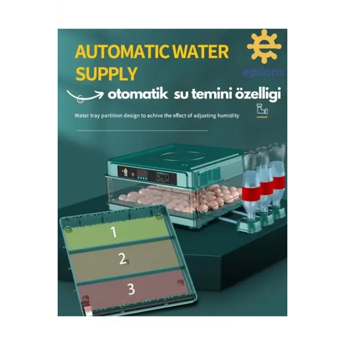 Profesyonel 130 Yumurtalık Tam Otomatik Kuluçka Makinesi Yedek Motorlu Tavuk Kaz Ördek Bıldırcın Güvercin Süs Kuşu İçin Tasarlanmış