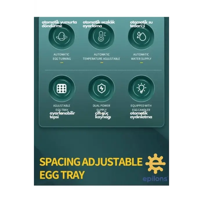 Profesyonel 130 Yumurtalık Tam Otomatik Kuluçka Makinesi Yedek Motorlu Tavuk Kaz Ördek Bıldırcın Güvercin Süs Kuşu İçin Tasarlanmış