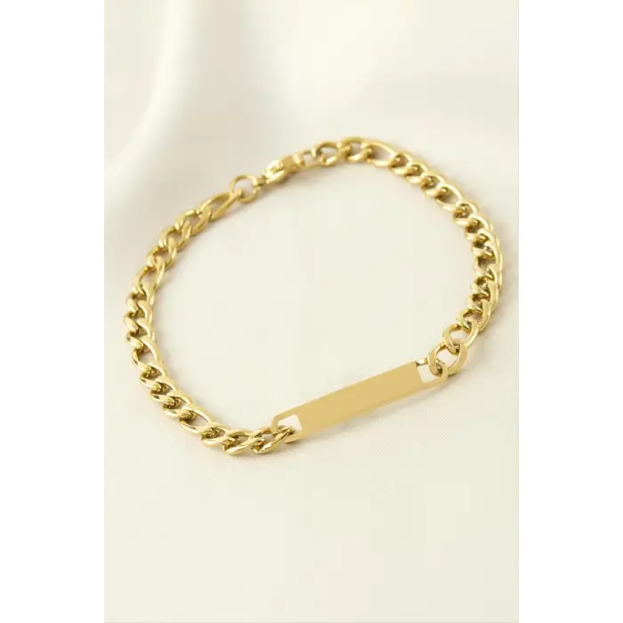 Künye Çelik Bileklik (İsim Yazılabilir) 3 cm