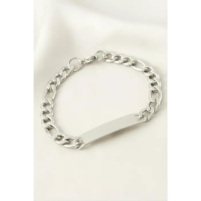 Künye Çelik Bileklik (İsim Yazılabilir) 3,5 cm