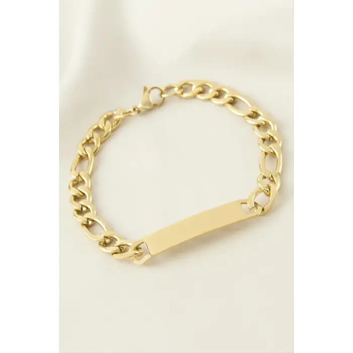 Künye Çelik Bileklik (İsim Yazılabilir) 4 cm