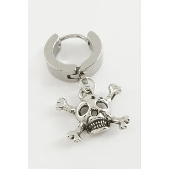 Kuru Kafa Çelik Erkek Küpe 1 Adet