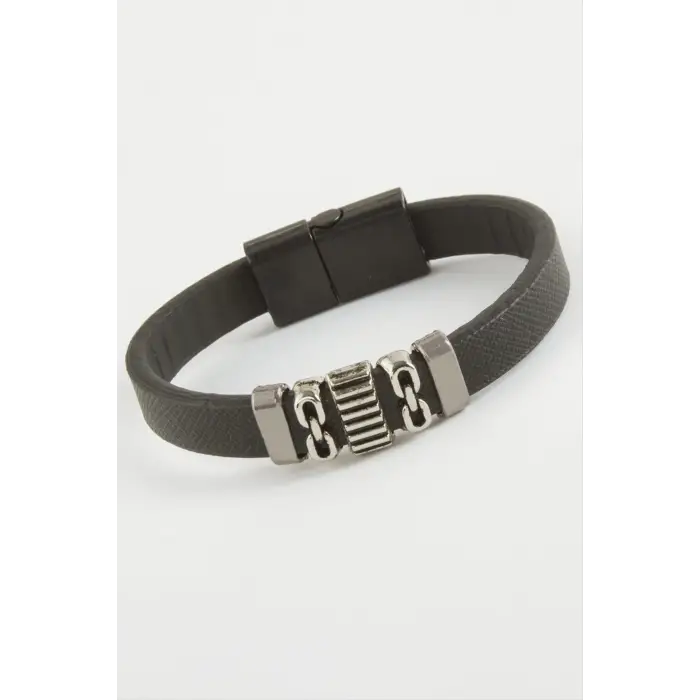 Kuru Kafa Kaliteli Mıknatıslı Suni Deri Bileklik