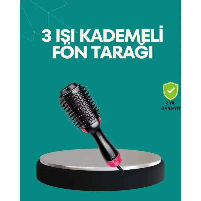 Kurutmalı Saç Şekillendirici Fönlü Fırça 1200 Watt Güç