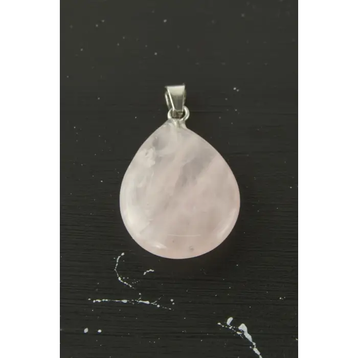 Kuvars Oval Doğaltaş Kolye Ucu 1 Adet