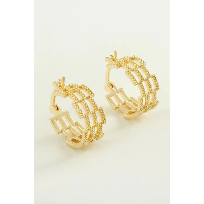 Labirent Kilitli Halka Küpe