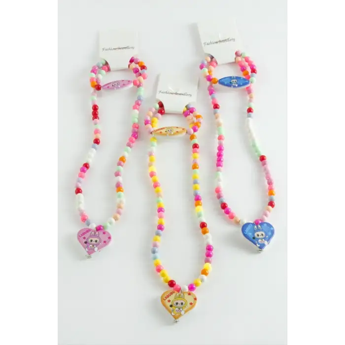 Labubu Boncuk Çocuk Set Kolye