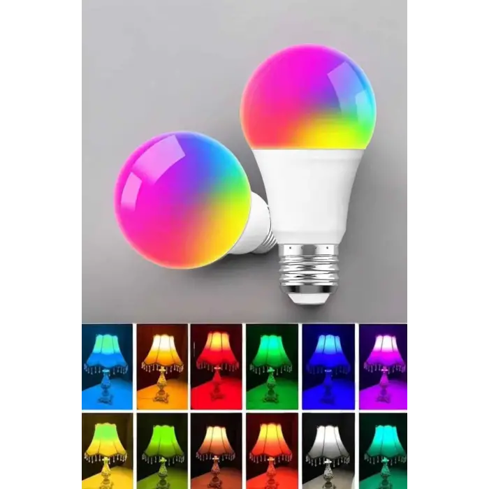 Led Ampul Enerji Dostu RGB Işıklı 100W Led Işık