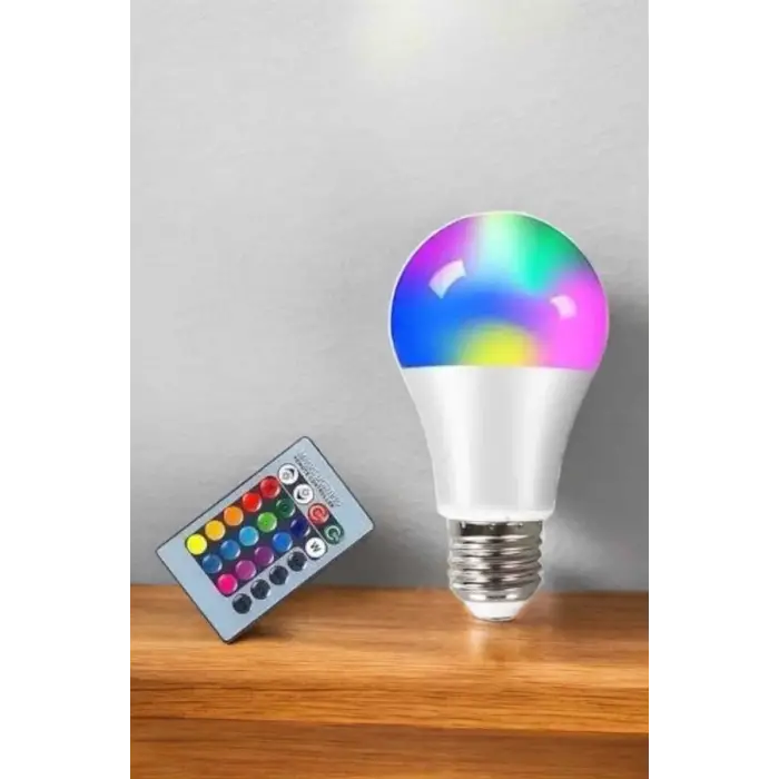 Led Ampul Enerji Dostu RGB Işıklı 100W Led Işık