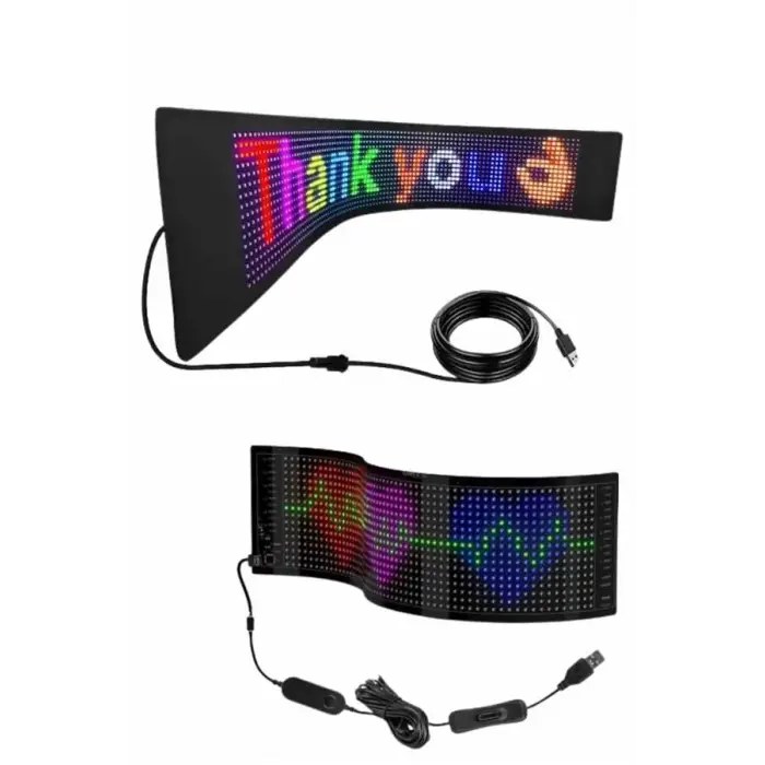 Led Ekran Matrix Panel Dijital Araba Yazısı RGB