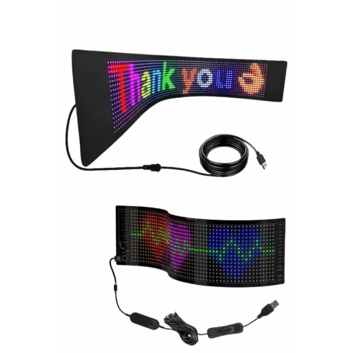 Led Ekran Matrix Panel Dijital Araba Yazısı RGB