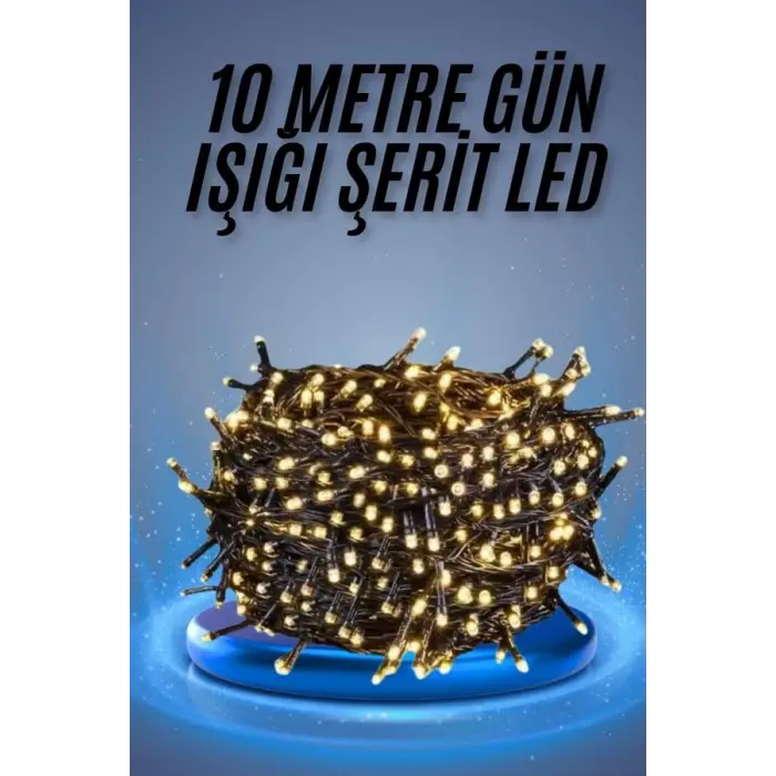 Led Işık Ağaç Süsleme Ampüllü Dekoratif Aydınlatma 10 Metre Gün Işığı