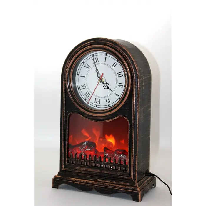 LED Işıklı Saatli Şömine - Model 2