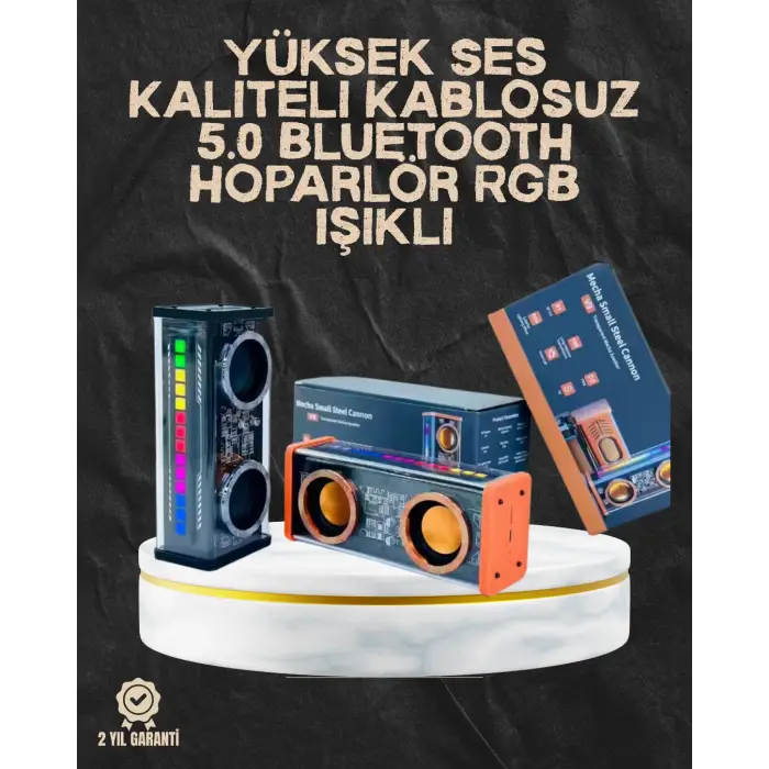 LED Işıklı Taşınabilir Bluetooth Hoparlör – Canlı Ses ve Şık Tasarım