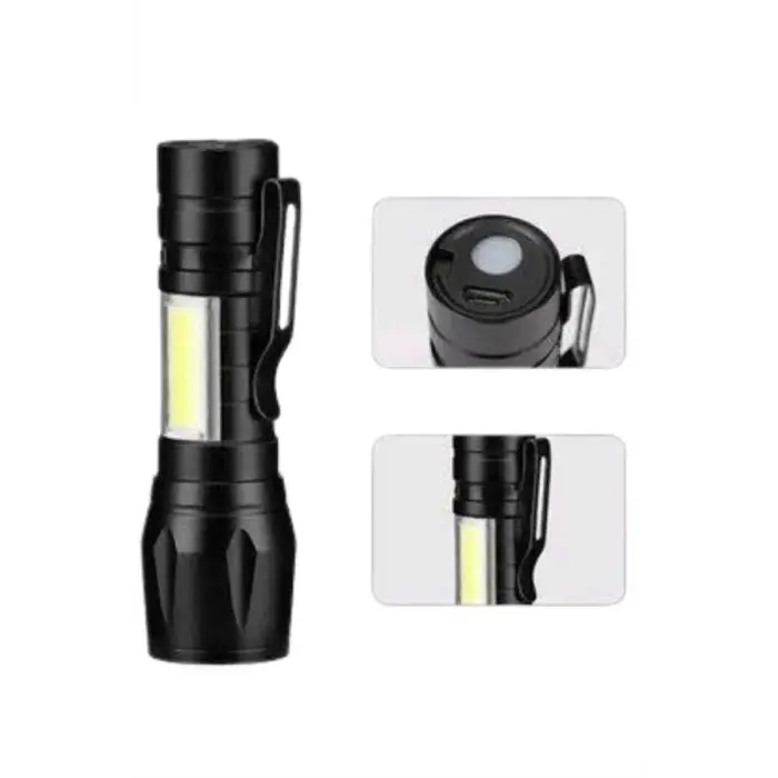 Led Lamba El Feneri Küçük Taşınabilir USB Şarjlı Acil Durum Lambası