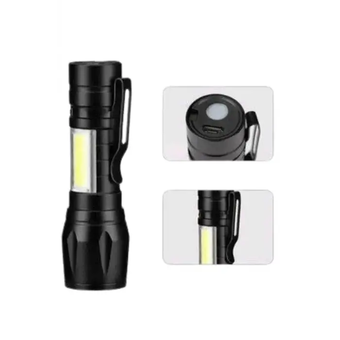 Led Lamba El Feneri Küçük Taşınabilir USB Şarjlı Acil Durum Lambası