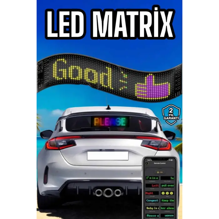 Led Matrix Panel Dijital Ekran Kumandalı Pixsel Görünümlü