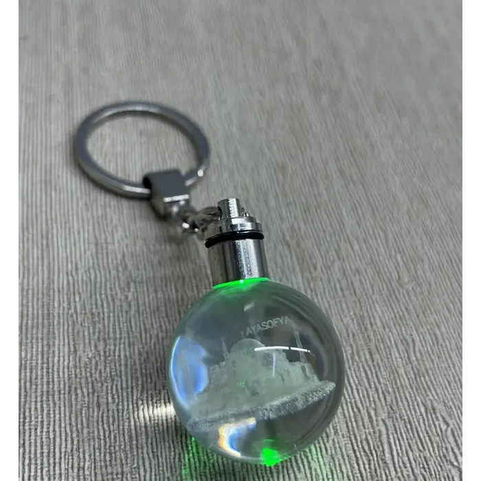 Ledli Ayasofya Tasarımı Kristal Anahtarlık