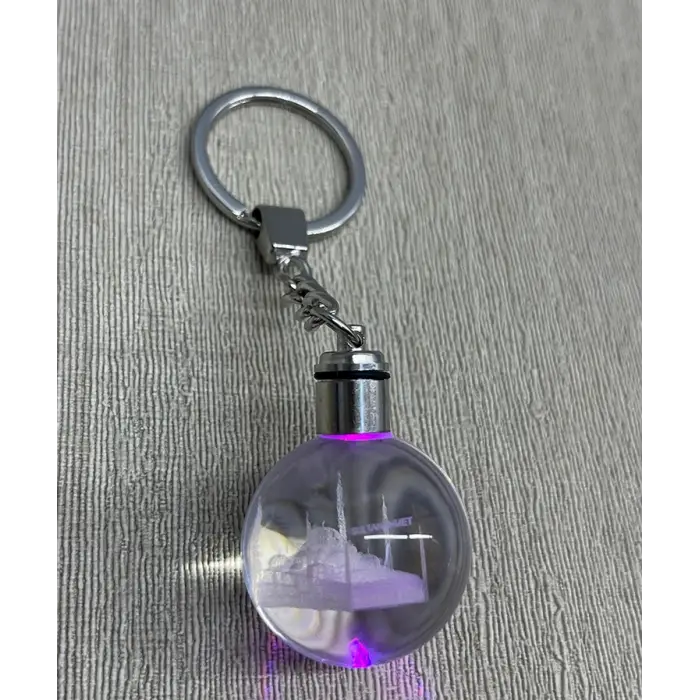 Ledli Sultanahmet Tasarımı Kristal Anahtarlık