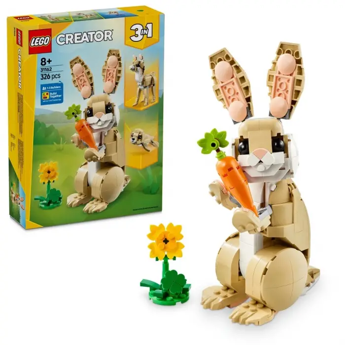 LEGO Creator 3’ü 1 Arada Sevimli Tavşan Oyun Seti 31162