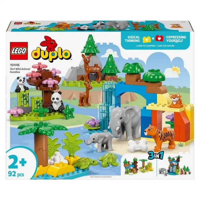LEGO DUPLO Kasabası 3’ü 1 Arada Vahşi Hayvan Aileleri 10446