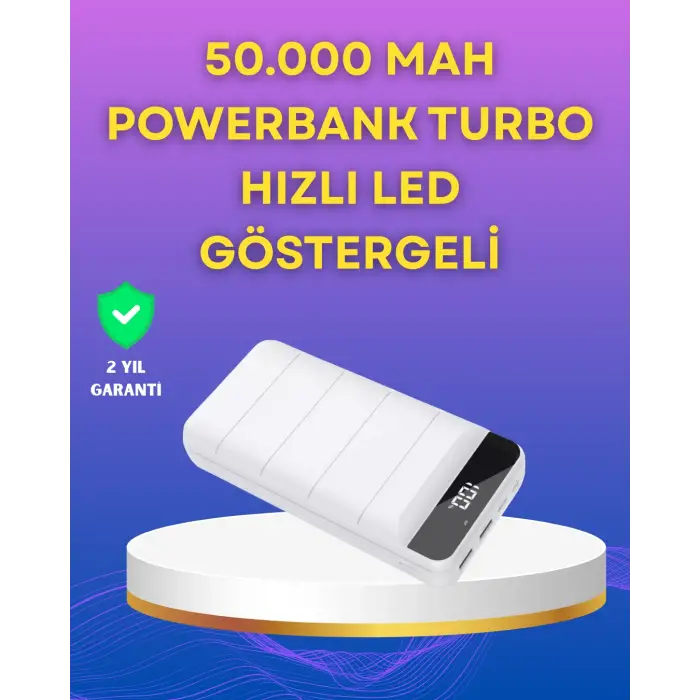 Lightning ve Type-C Girişli 50000mAh Powerbank