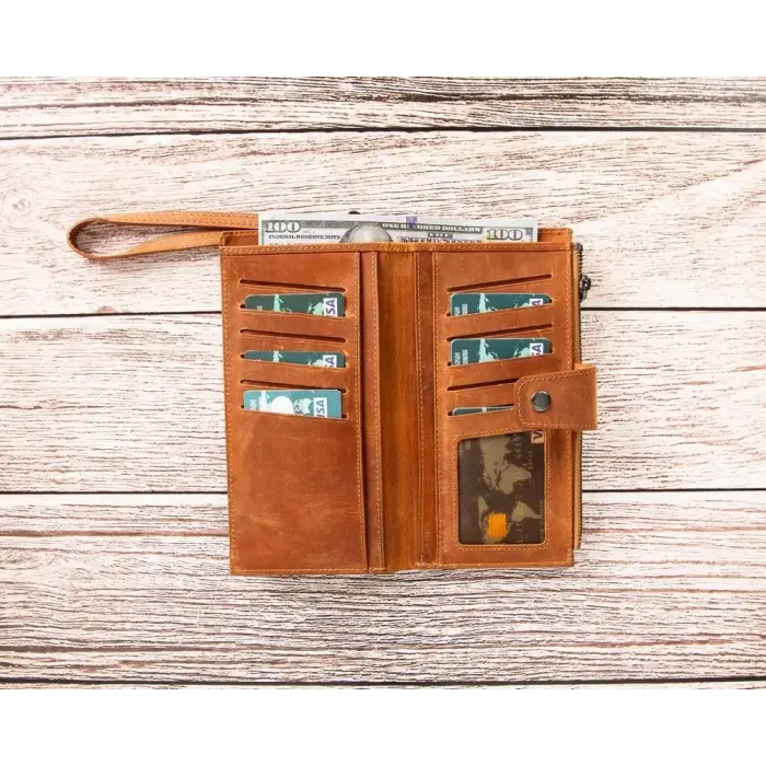 Lozan Hanger 6.5 inch Uyumlu Deri Kartlıklı Kılıf Karamel