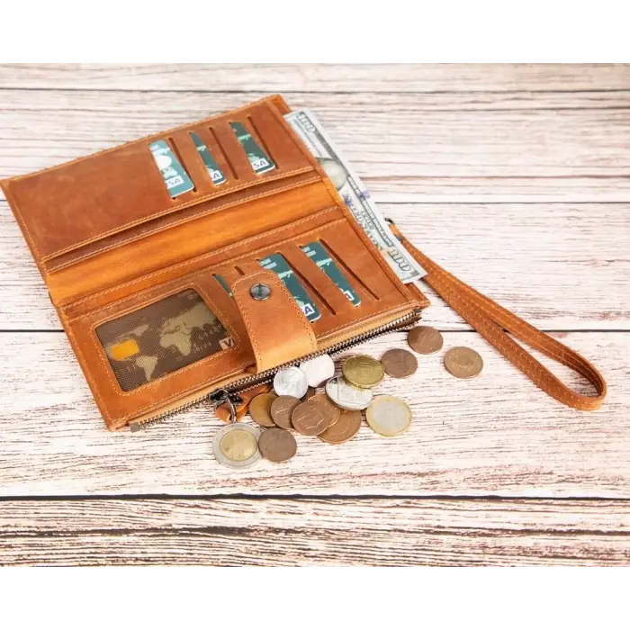 Lozan Hanger 6.5 inch Uyumlu Deri Kartlıklı Kılıf Karamel