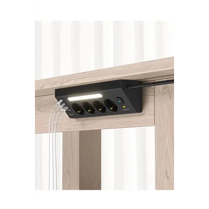 Lp764 Çoklu Gece Lambalı Priz Yüksek Gerilim Korumalı 4’lü Priz 2xusb 2xtype-c Çıkışlı Grup Priz Çoğaltıcı