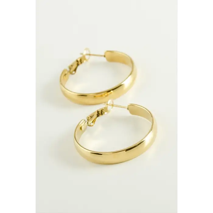 Lüks Çelik Halka Küpe 2,8 cm