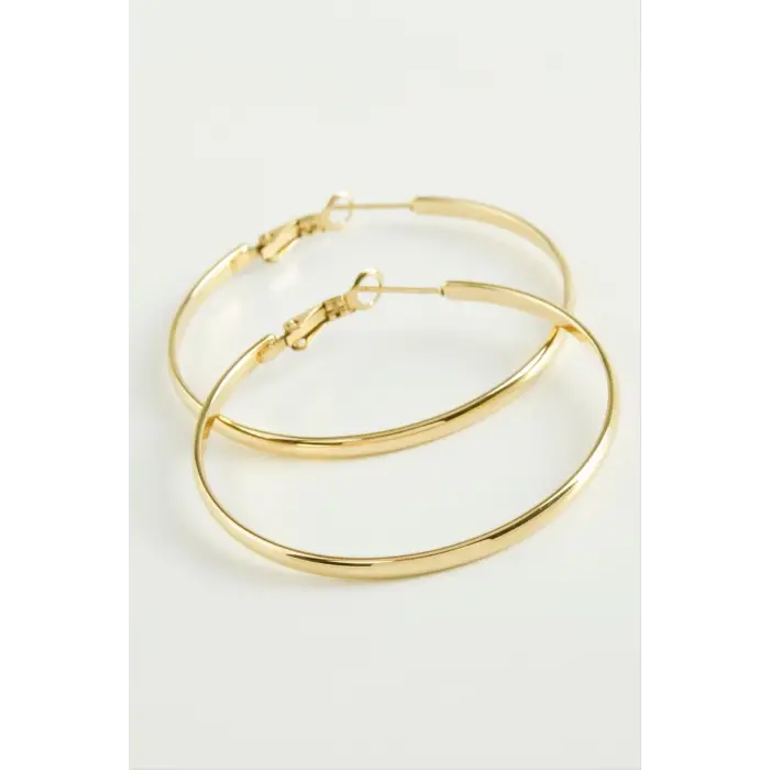 Lüks Çelik Halka Küpe 4,5 cm