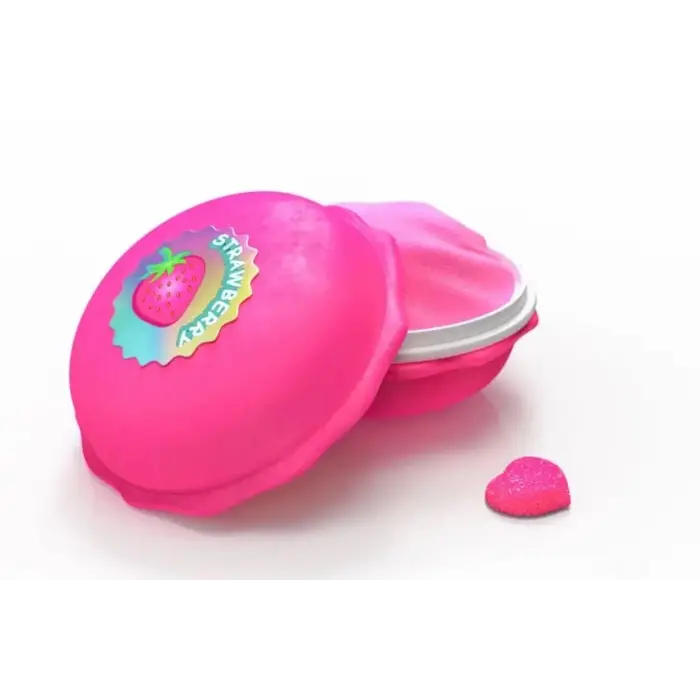 Macaron Kutuda Marshmallow Çilek Slime