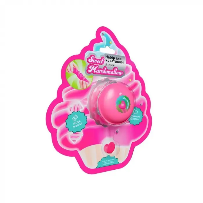 Macaron Kutuda Marshmallow Çilek Slime