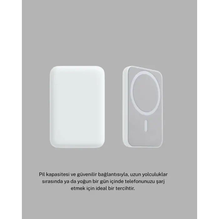 MagSafe 15W Kablosuz Hızlı Şarj, Lightning Girişli Taşınabilir Batarya