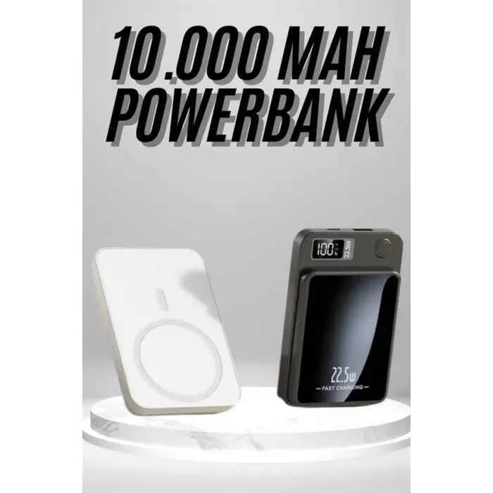 Magsafe Hızlı Şarj 10.000 Mah Wireless Şarj Powerbank Android ve İOS Uyumlu