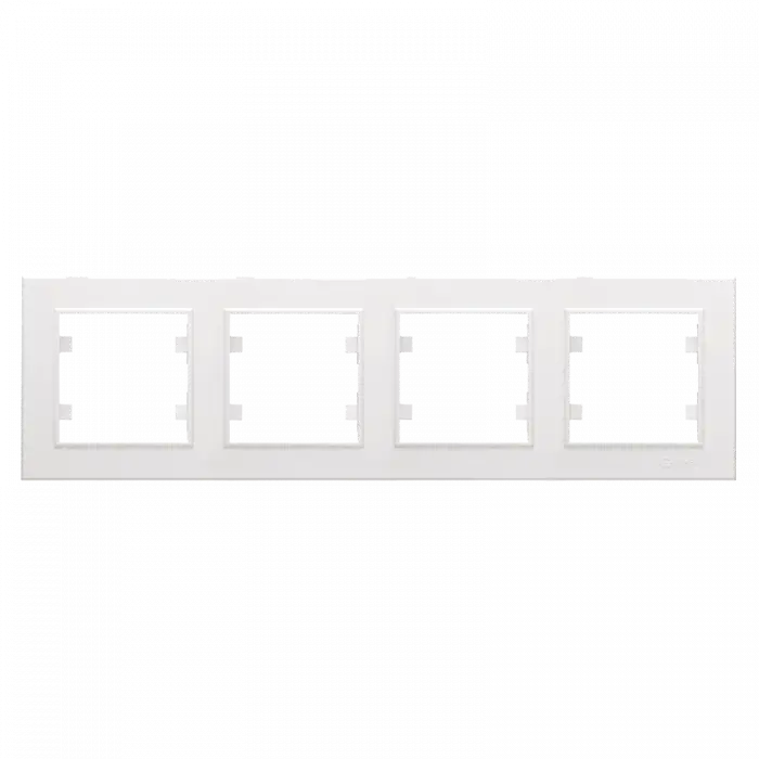 Beyaz 4 Lü Çerçeve - Priz ve Anahtar İçin Uyumlu Çerçeve