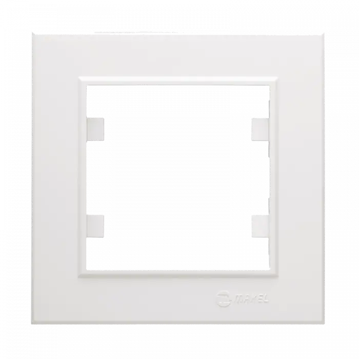 Beyaz Tekli Çerçeve - Priz ve Anahtar İçin Uyumlu Çerçeve