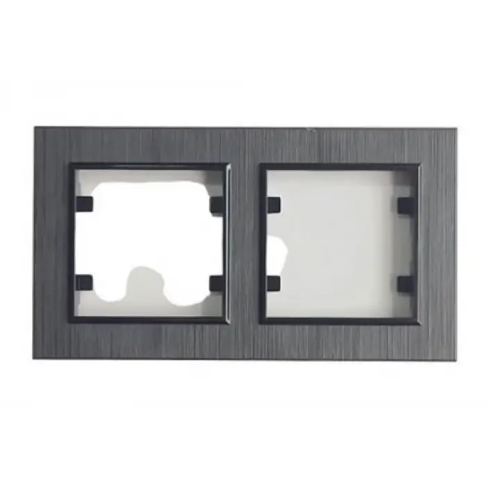 Füme 2 Li Çerçeve - Priz ve Anahtar İçin Uyumlu Çerçeve