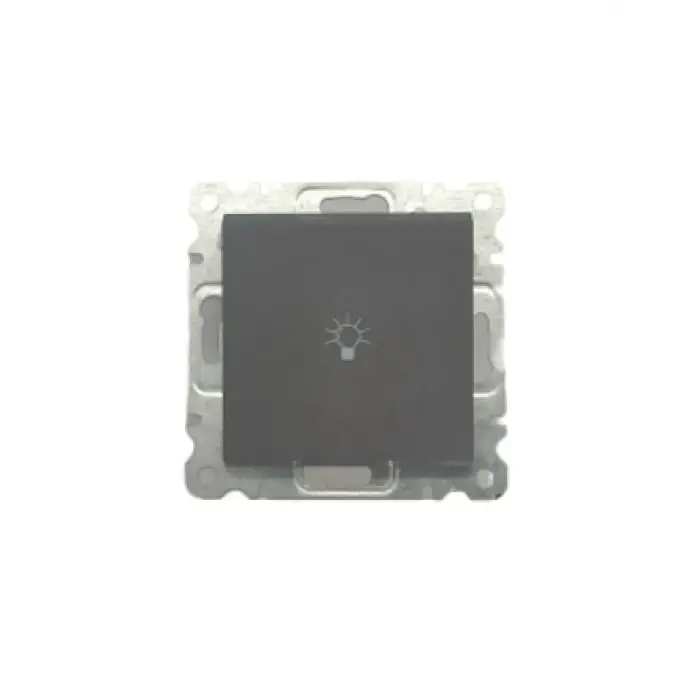 Füme Zil Butonu Lıght Modül Çerçevesiz - Priz ve Anahtar İçin Uyumlu Çerçeve