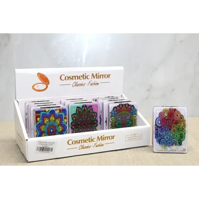 Mandala Desenli Hareketli Sulu El Aynası Alk4583