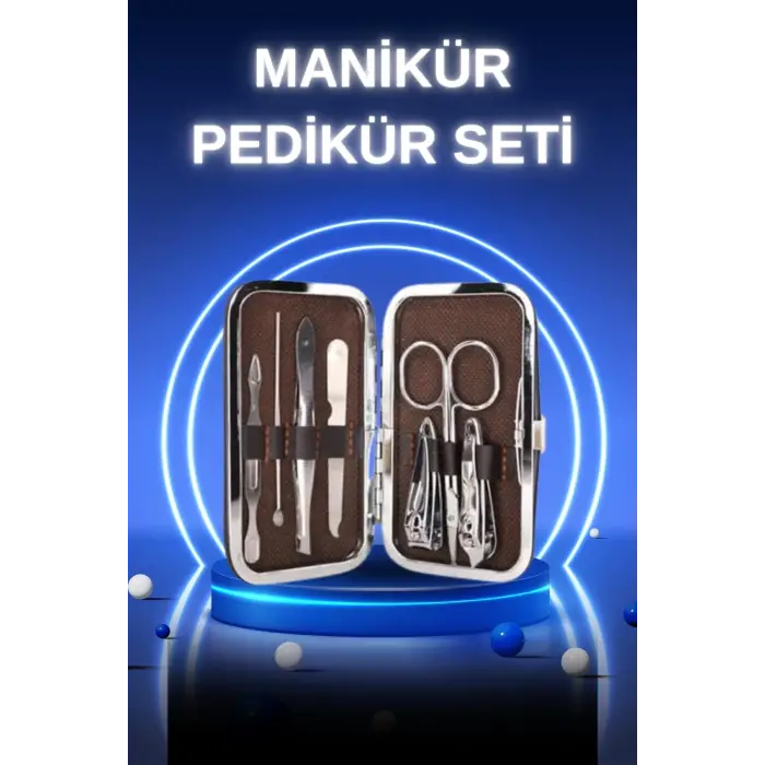 Manikür Pedikür Seti 7 Parça Tırnak Mantarı Tırnak Batığı Temizleme Taşınabilir
