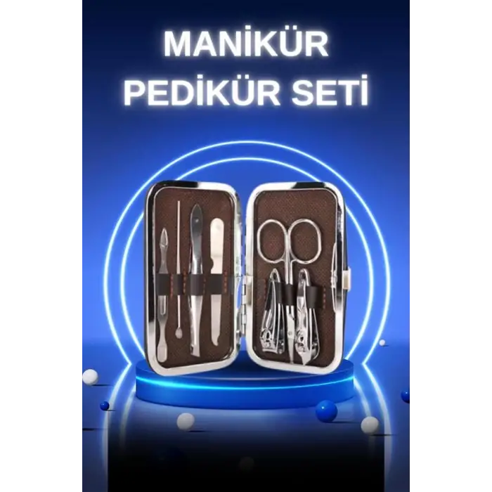 Manikür Pedikür Seti 7 Parça Tırnak Mantarı Tırnak Batığı Temizleme Taşınabilir