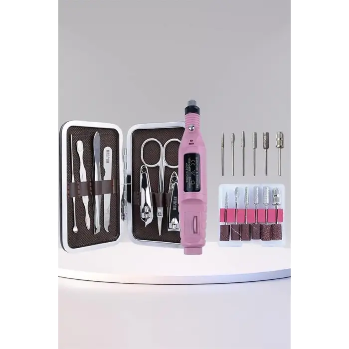 Manikür Pedikür Seti İkili Set El ve Ayak Bakımı Nasır Temizleme Protez Tırnak Çıkarma