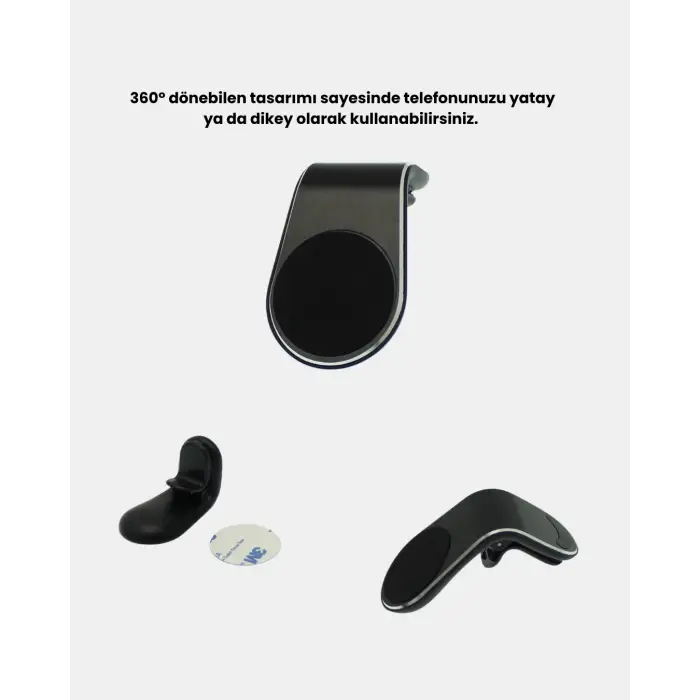 Manyetik Araç Telefon Tutucu 360° Dönebilen ve Sarsıntısız Güçlü Mıknatıslı