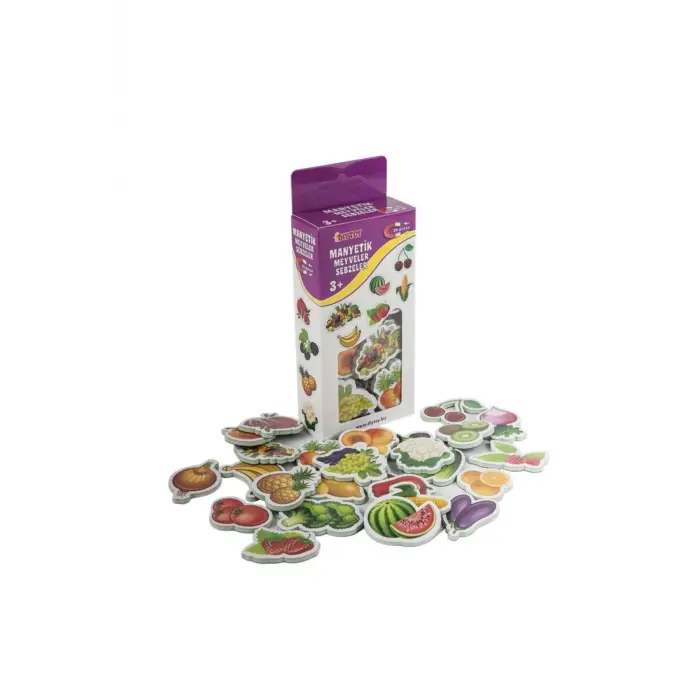 26 Parça Manyetik Meyve Sebze Seti – Çocuklar İçin Eğitici Mıknatıslı Oyuncak
