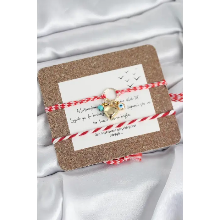 Marteniçka Bileklik 2li Kalp ve Nazalı Model