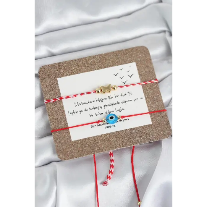 Marteniçka Bileklik 2li Nazar ve Kelebek Model