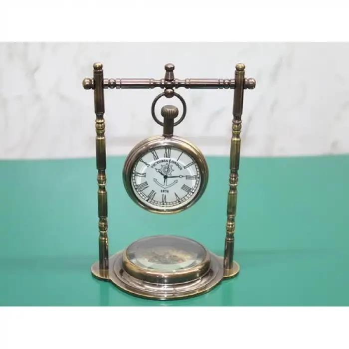 Masa Üstü Pirinç Saat Model 7