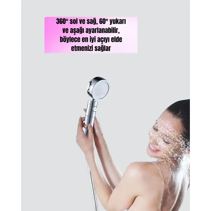 Masaj ve Yağmur Modlu Su Tasarruflu Duş Başlığı